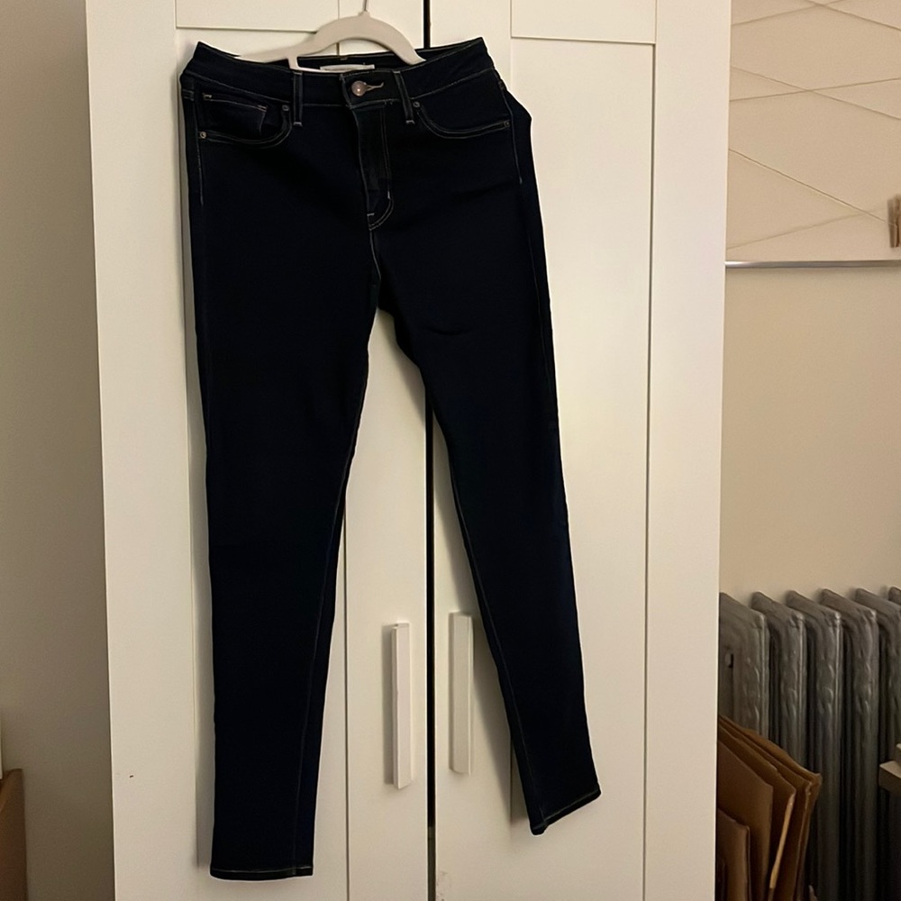Dark Blue Levi High Rise Skinny Jeans